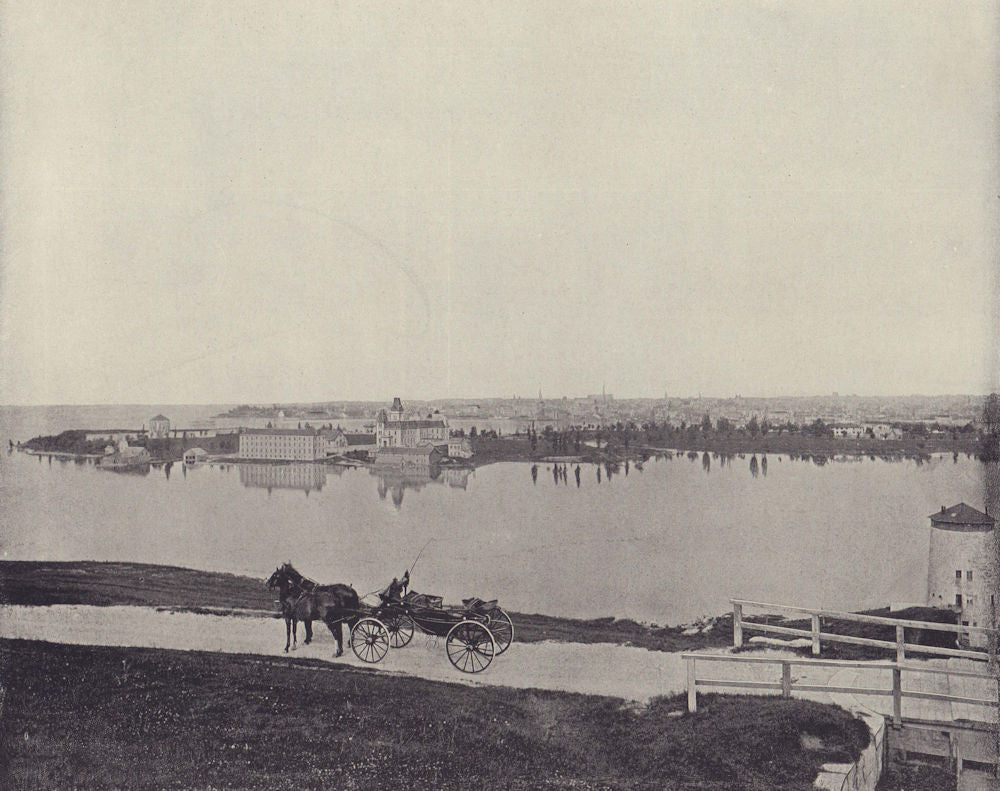 Kingston, Ontario, Canada. STODDARD 1895 old antique vintage print picture